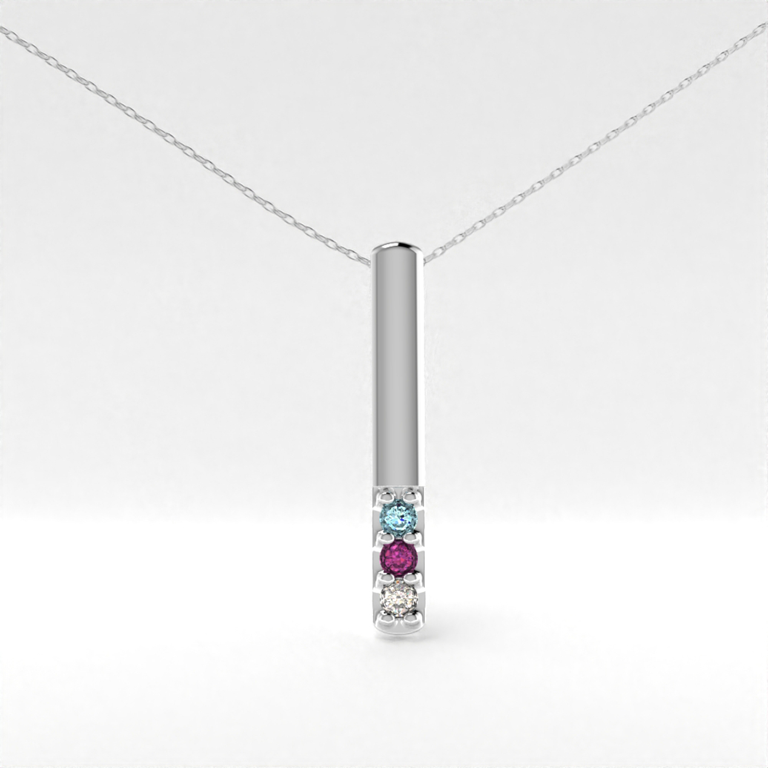 10K Synthetic Stone Mother's Pendan...