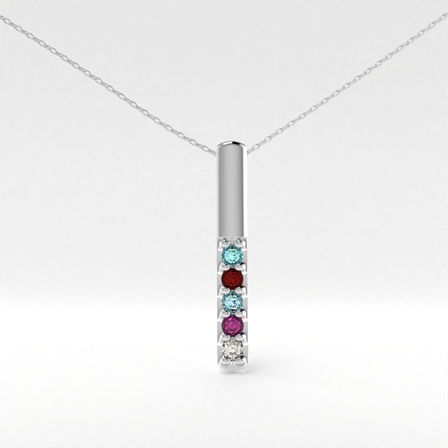 10K Synthetic Stone Mother's Pendan...