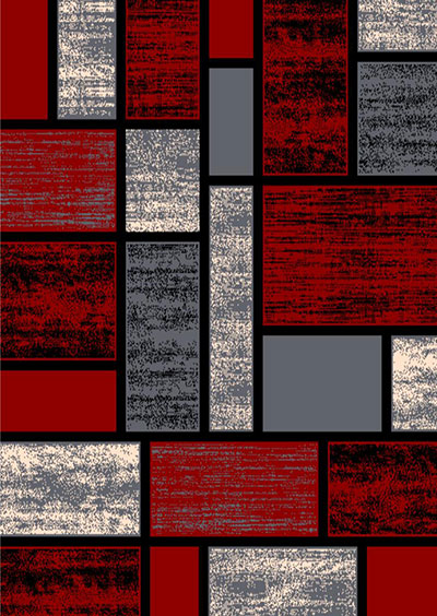 5 X 8 CONTEMPO 43 RED RUG