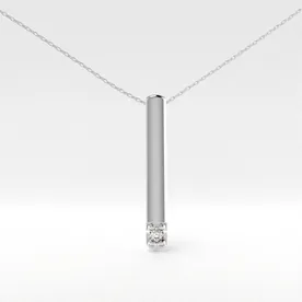 10K Synthetic Stone Mother's Pendant with Chain - 1 Stone