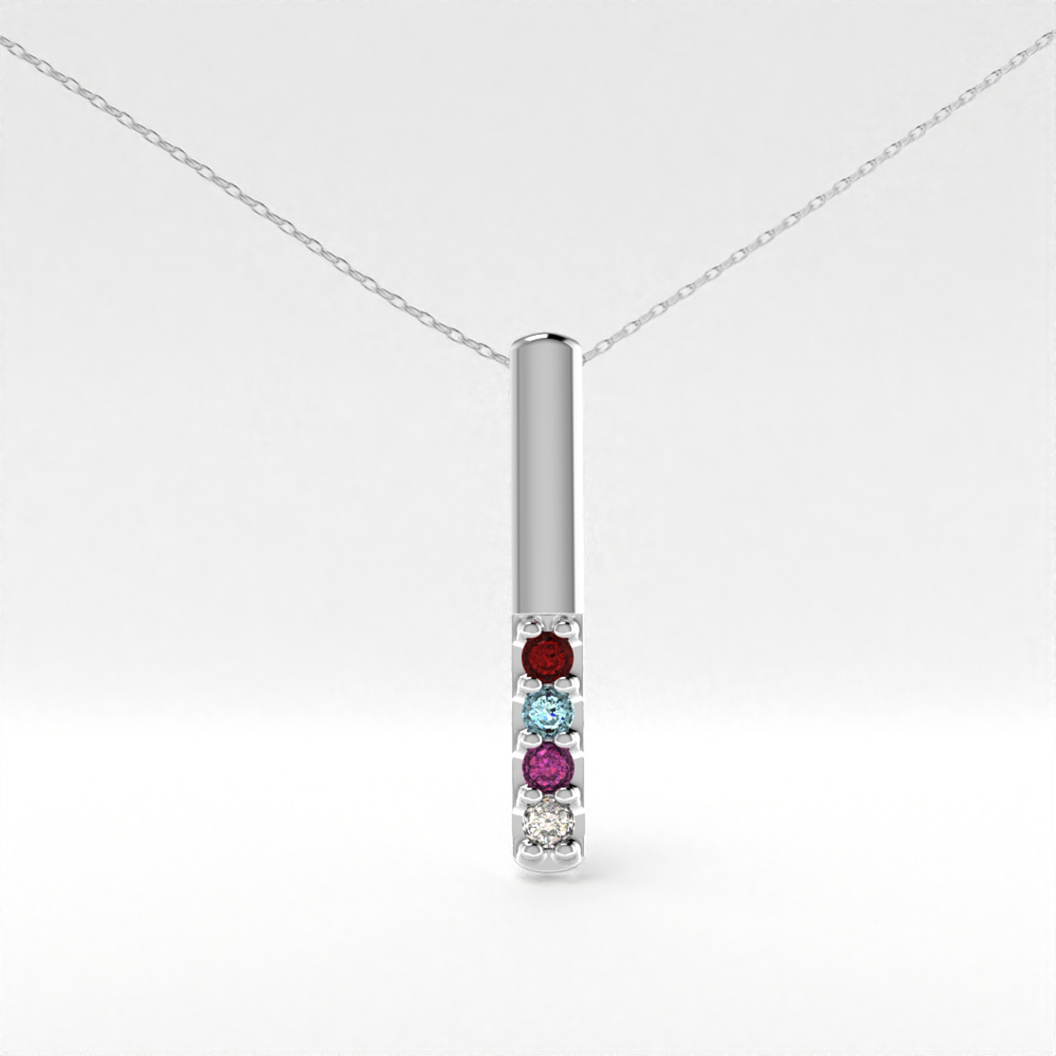 10K Synthetic Stone Mother's Pendan...