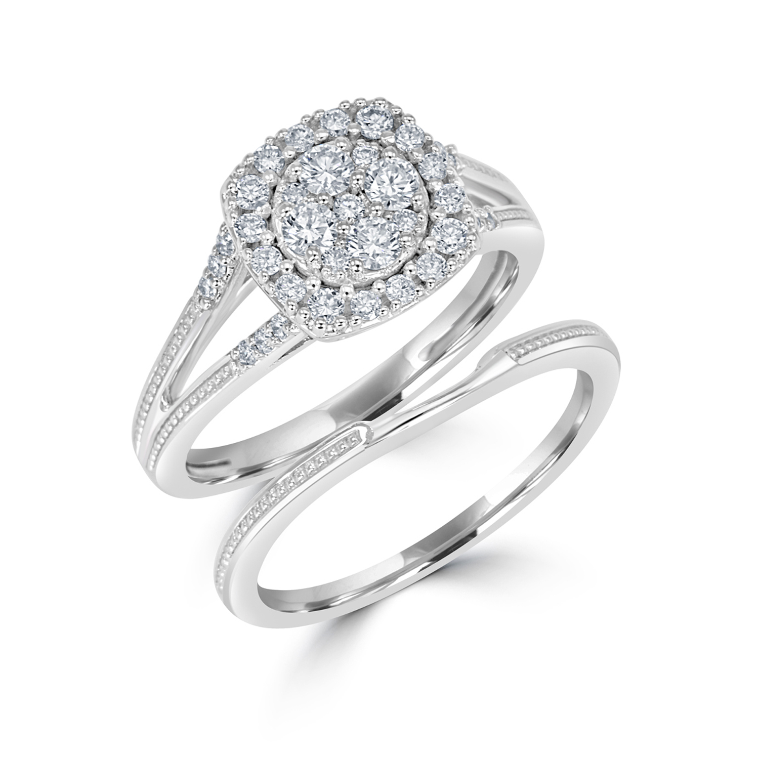 10K .52cttw Diamond Bridal Set