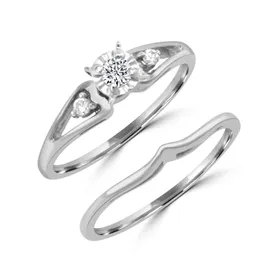 10K .14cttw Diamond Bridal Set