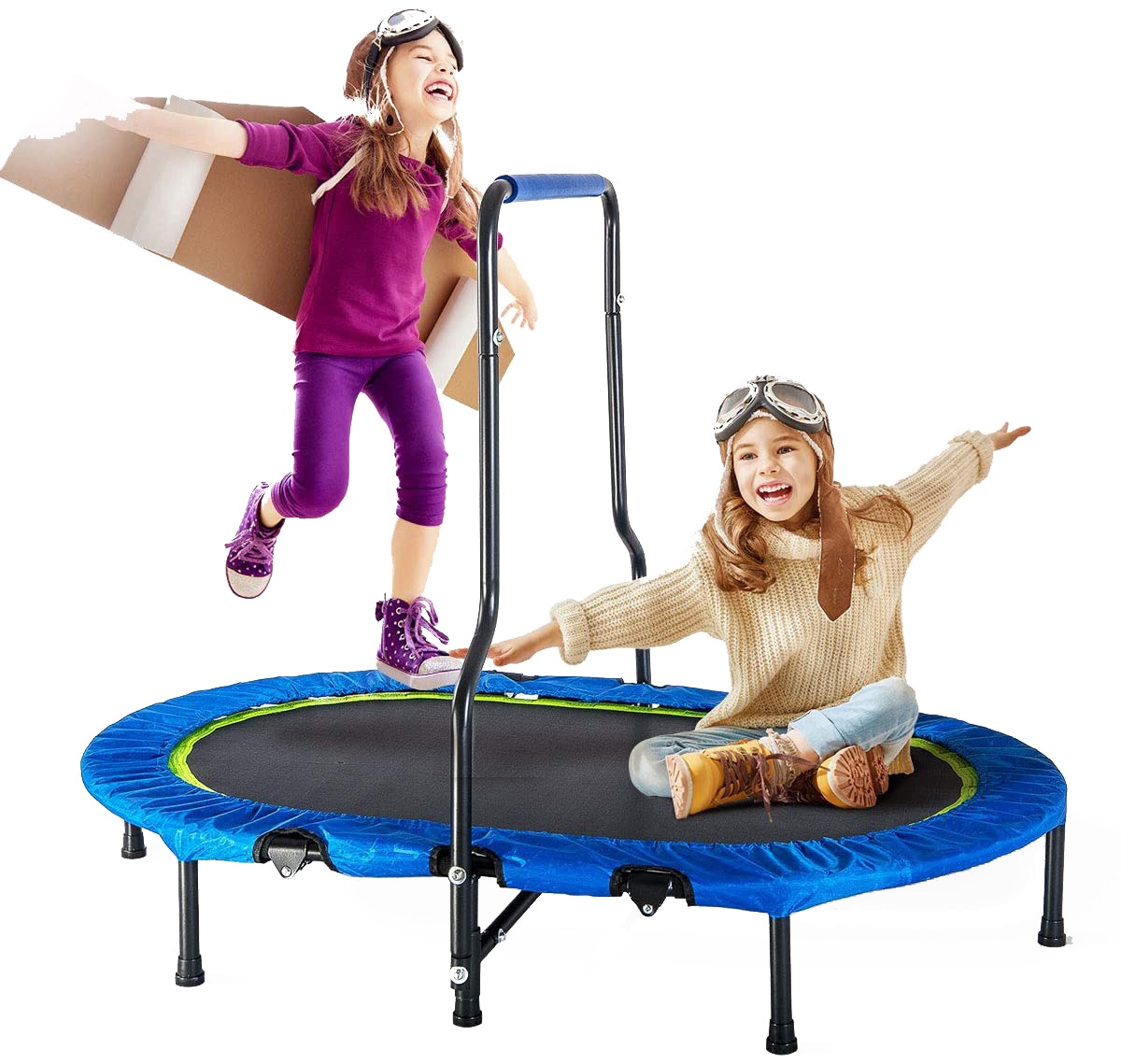 MERAX KIDS TRAMPOLINE WITH HANDRAIL...