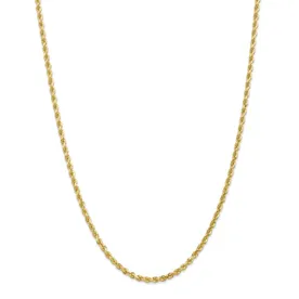 Sterling Silver Gold Plated E-Coated Lobster Clasp 4.5mm Rope Chain - 22"