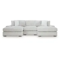 Stupendous 3-Piece Sectional with Double Chaise