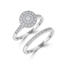 10K .49cttw Diamond Bridal Set