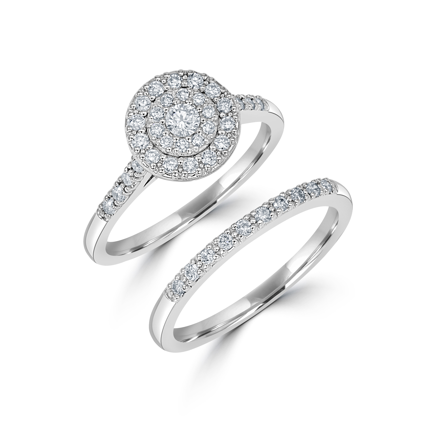 10K .49cttw Diamond Bridal Set