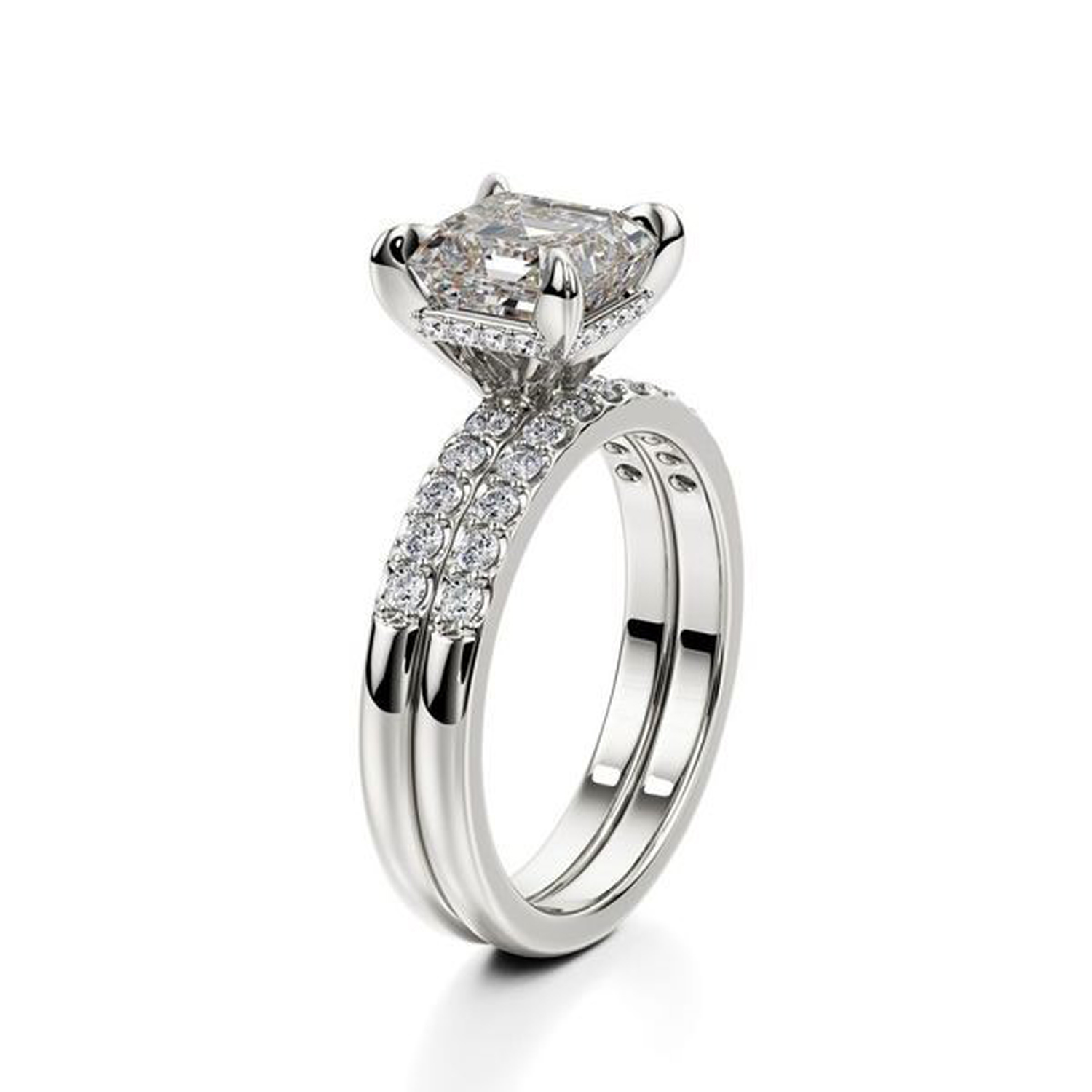 10K 2.25tgw Cushion Cut Center Ston...